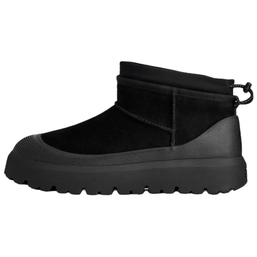 UGG CL ULTRA MINI WEATHER Suede Thermal Fleece Lined, Fashionable, Colorful Case Snow Boots Men's Black