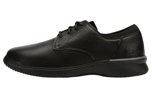Clarks Casual Leather Shoes Men's Low Top Black