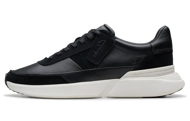 Clarks Cow Leather Cushioning Low top Casual Shoes Men's Black