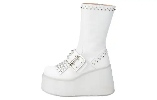 AGL Leather Ankle Boots 12cm Women's White