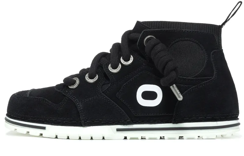 OETZI Mid top Skateboard Shoes Unisex Black