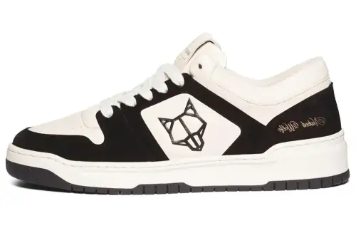 Naked Wolfe CM 01 Leather Low top Skateboard Shoes Men's Beige Black