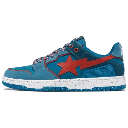 A BATHING APE Cow Leather Low top Skateboard Shoes Men's