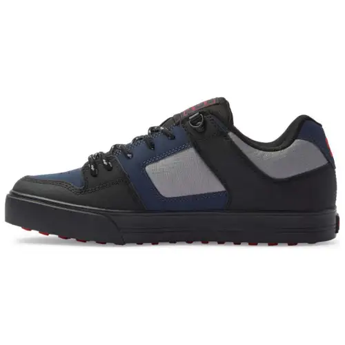 DC Shoes Leather Wear resistant And Lightweight Low top Skateboard Shoes Men's Blue Black