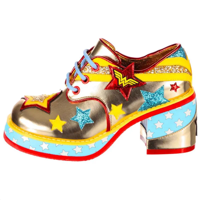 IRREGULAR CHOICE Pu Casual Shoes 8.2cm Women's Gold