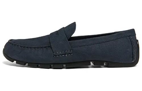 Clarks Leather Casual Shoes Men's Marine Blue