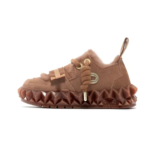 OETZI Low top Stylish Skateboarding Shoes Unisex Dark Brown