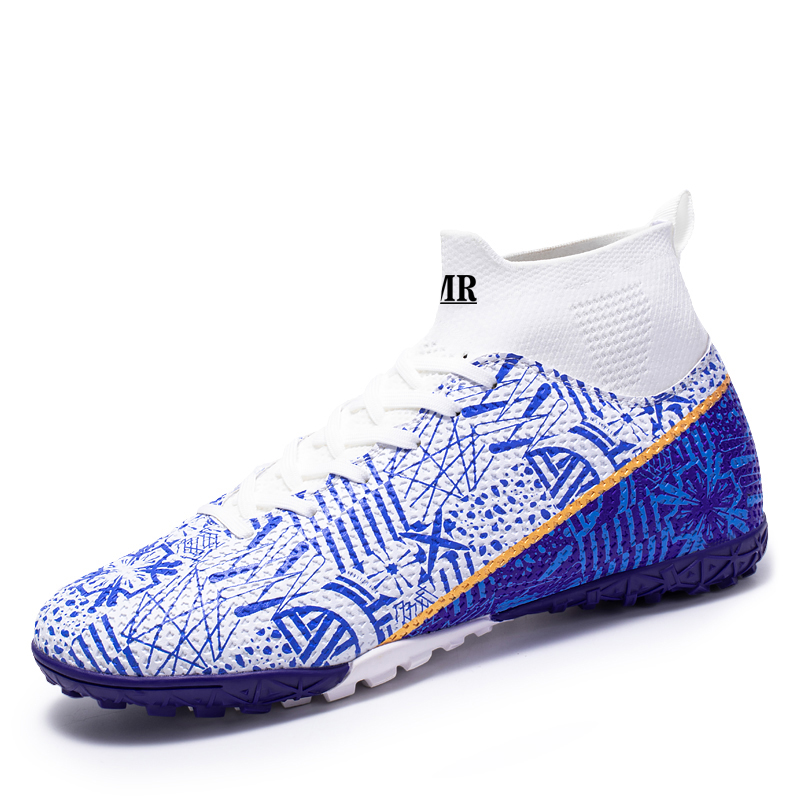 NMR FG Rubber Long Studs TT Rubber Broken Studs Synthetic Leather Slip Resistant Abrasion Resistant Soccer Shoes Unisex