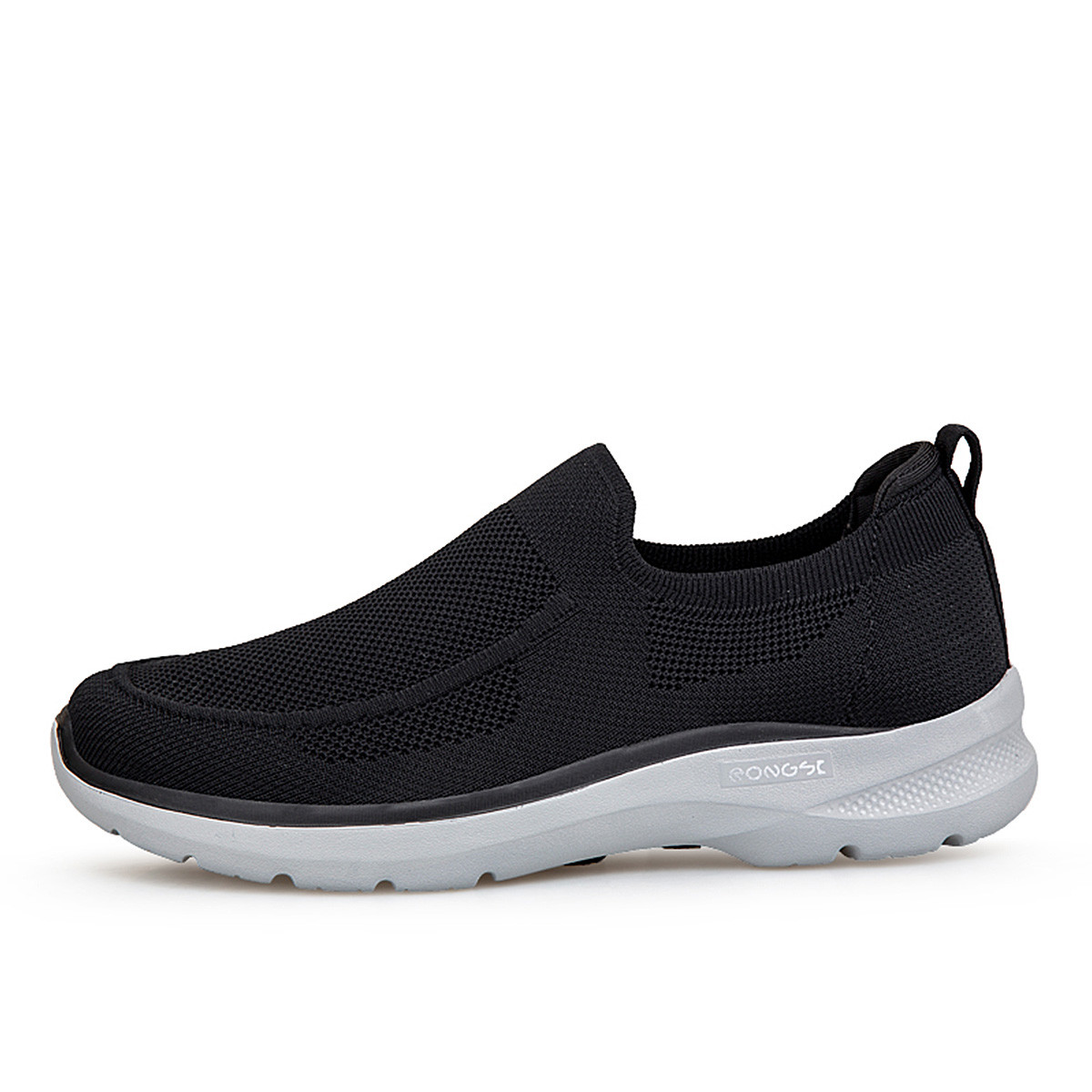 RONGSHI Elderly Shoes Slip Resistant Low top Slip on Men’s