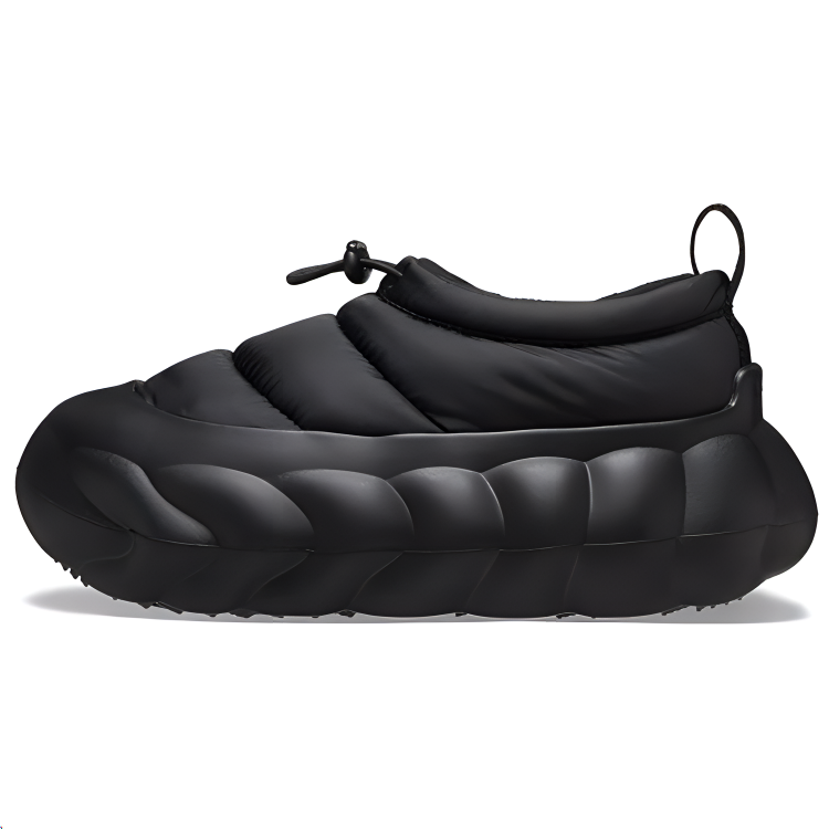 Кроссовки Crocs Overpuff PU (черные)