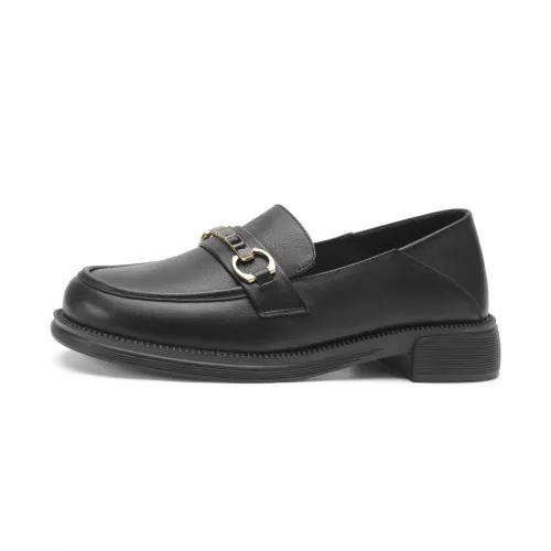 D FUSE SCANDINAVIA Cow Leather Loafers 3.5cm Women's Black