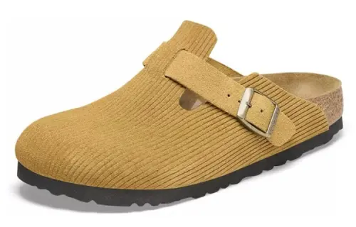 Stussy x Birkenstock Corduroy Closed Toe Slippers Unisex Yellow