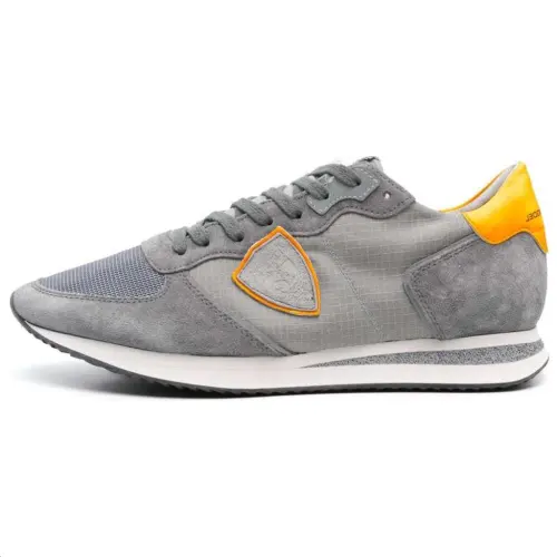 PHILIPPE MODEL Suede Low top Casual Shoes Men's Coal Gray
