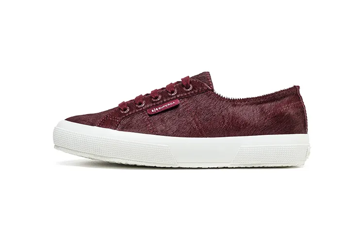 SUPERGA Slip Resistant Abrasion Resistant Slip Resistant Abrasion Resistant Low top Canvas Shoes Women's Burgundy