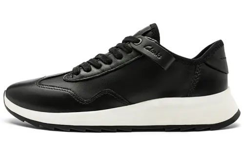 Clarks Color Block Cushioning Breathable Low top Sports Casual Shoes Women's Black