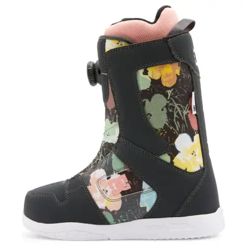 Andy Warhol x DC Shoes Cow Split Leather Short Mid Calf Snow Boots Women's Black