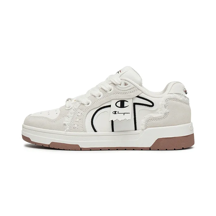Champion Low top Skateboard Shoes Unisex Milk White