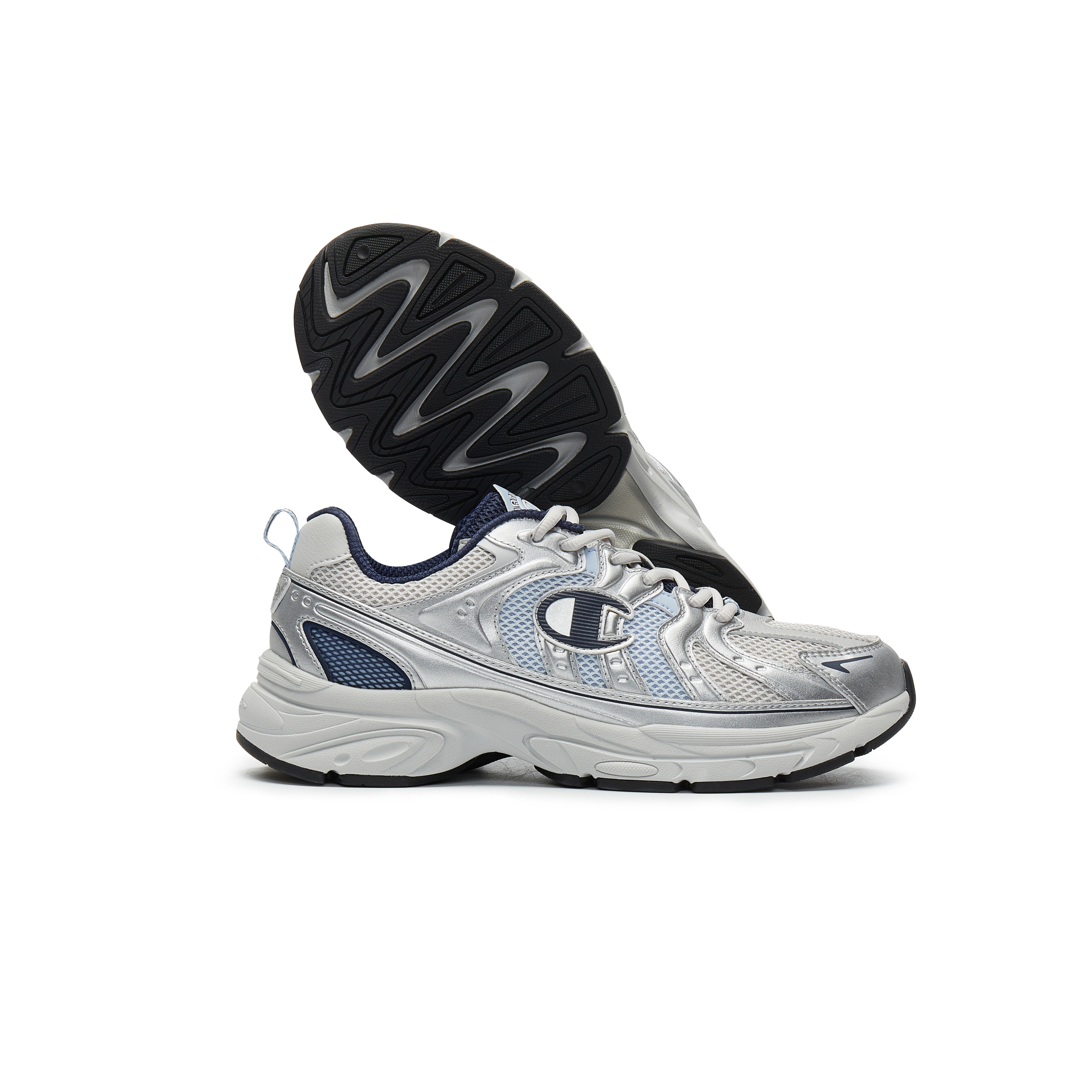 Champion Synthetic Leather Low top Running Shoes Men’s Dust Free Gray/Peak Blue