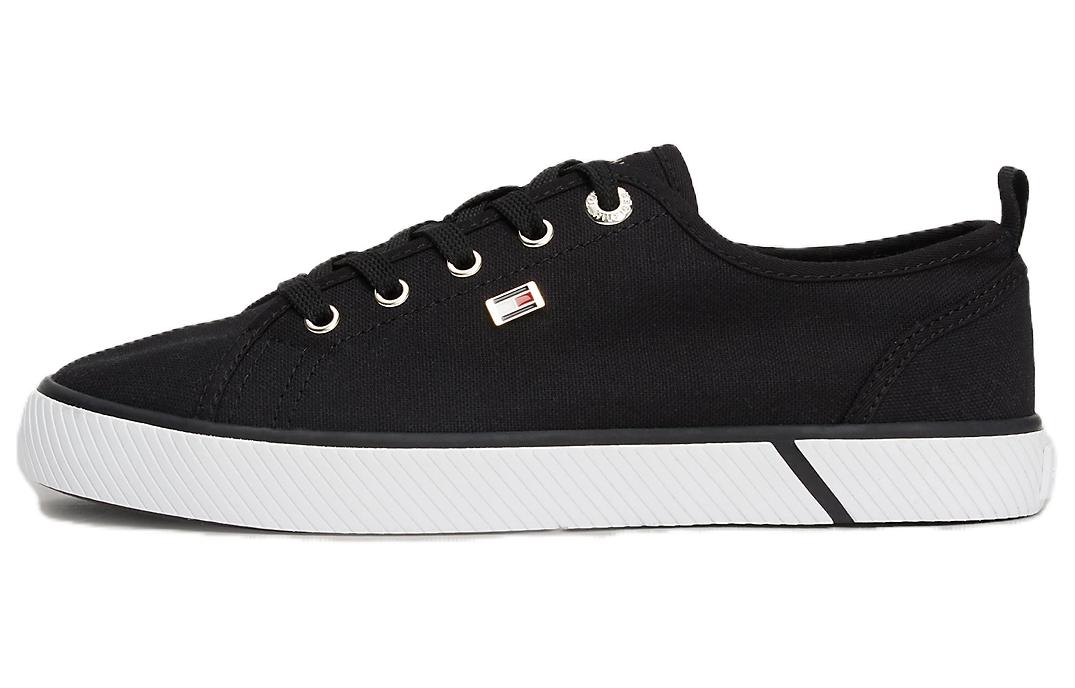 Tommy Hilfiger Canvas Low top Skateboard Shoes Women's Black