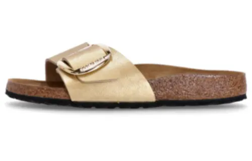 Birkenstock Rubber Sole Quick Dry Abrasion Resistant Odor Resistant Slide Slippers Women's Gold