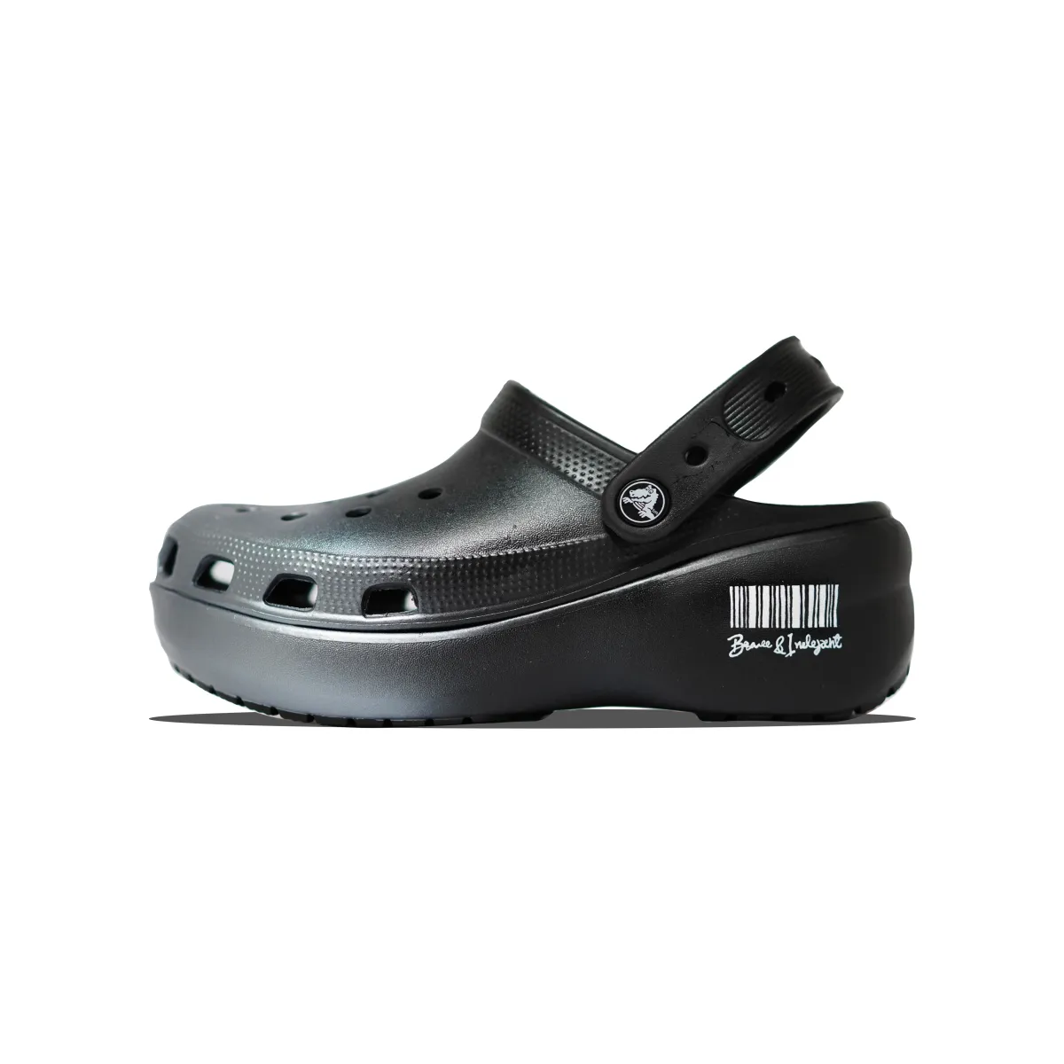 Crocs Classic Platform Clog EVA Clogs Unisex Silver Black