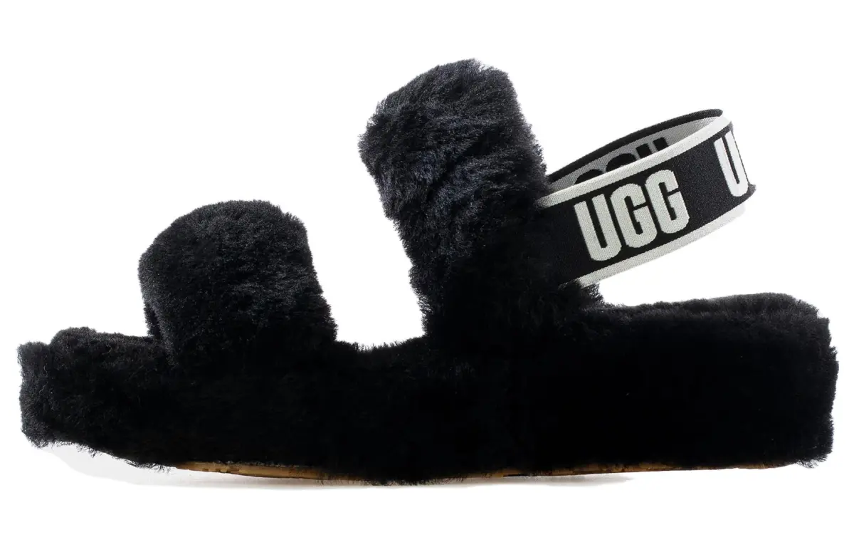 UGG Oh Yeah Thick Sole Sandals Black Women's