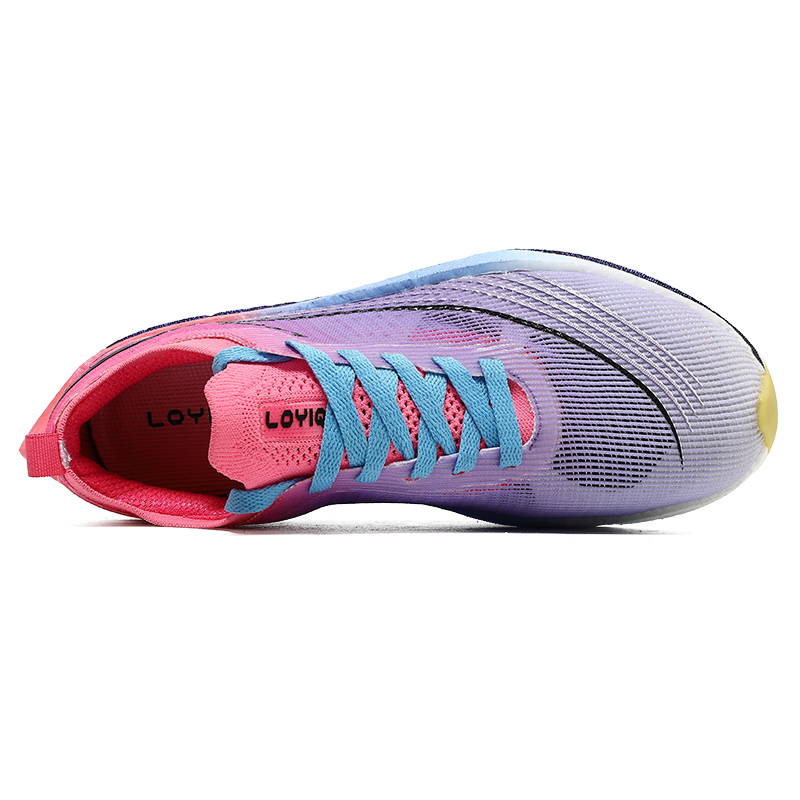 Loyiq Low Top Running Shoes Unisex Fluorescent Sakura Pink