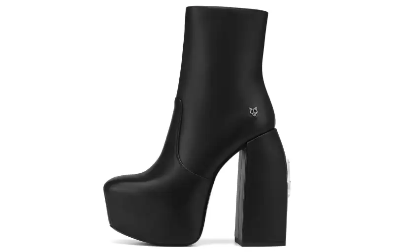 Naked Wolfe Stylish Leather Ankle Boots Women's Black