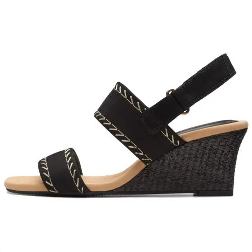 Clarks Comfortable One Strap Sandals 7.5cm Women's Black