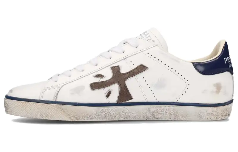 PREMIATA Leather Low top Skateboard Shoes Men's White