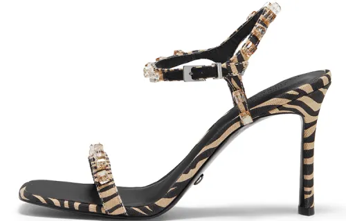 CHARLES&KEITH One Strap Sandals Women's Tiger Print Color
