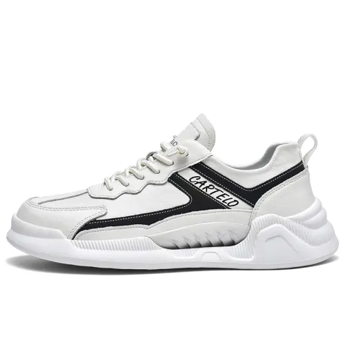 CARTELO Synthetic Leather, Split Cow Leather Slip Resistant, Abrasion Resistant, Lightweight, Breathable Low top