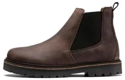 Birkenstock Suede Short Chelsea Boots Men's Brown