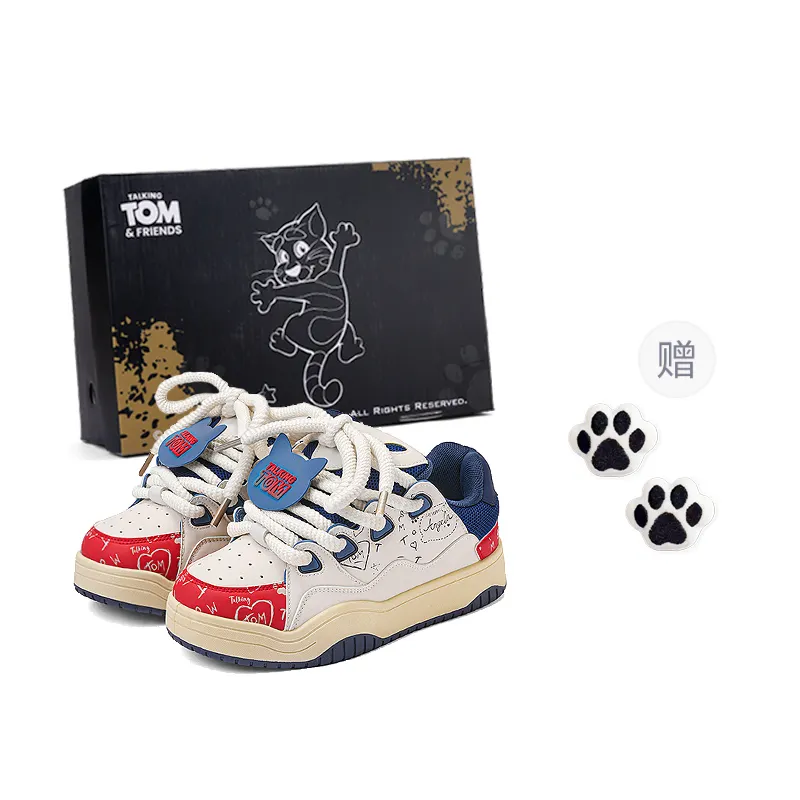 TALKING TOM Talking Tom Cat Classic Fashion Trend Versatile Simple Comfortable Retro Couple Shoes Temperament Increased Low Top Sneakers Same Style for Men and Women