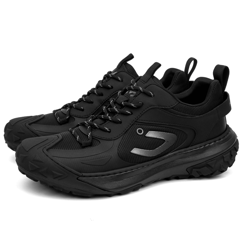 PALMPOLO Mesh Slip Resistant, Abrasion Resistant, Breathable Low top Mountaineering & Hiking Shoes Men’s Black