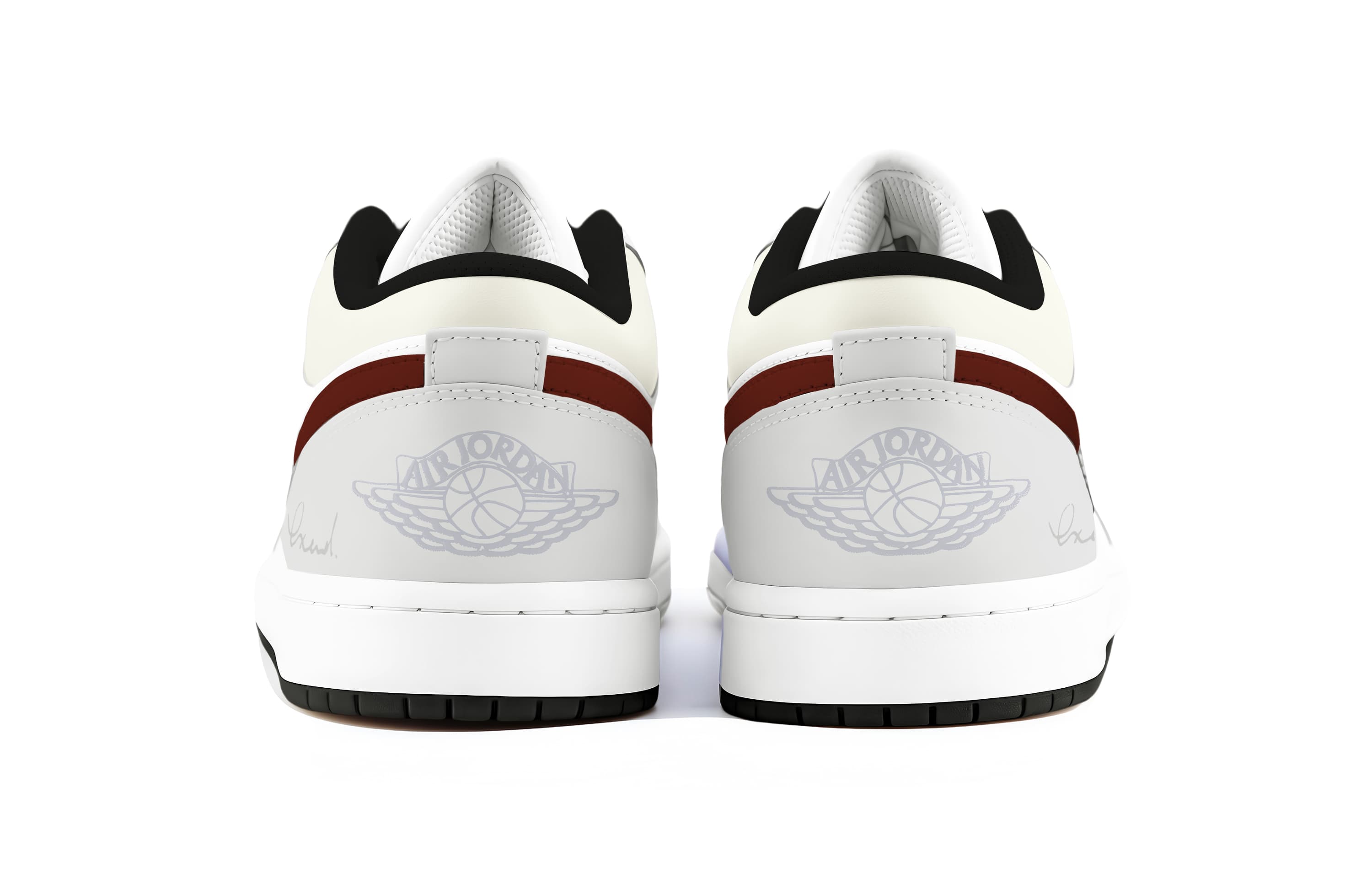 Jordan Air Jordan 1 Low top Vintage Basketball Shoes Unisex Red White
