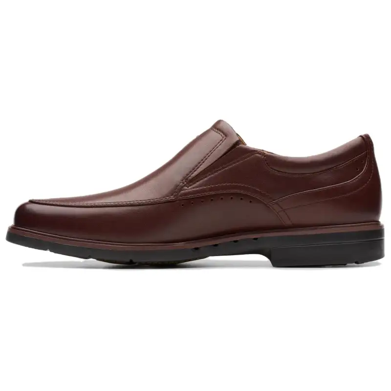 Clarks Leather Casual Shoes Men's Red Brown