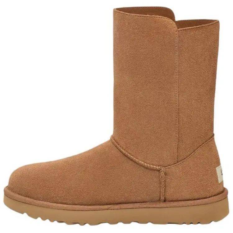 UGG Fleece Lined Thermal Comfortable Crew Snow Boots Unisex Chestnut