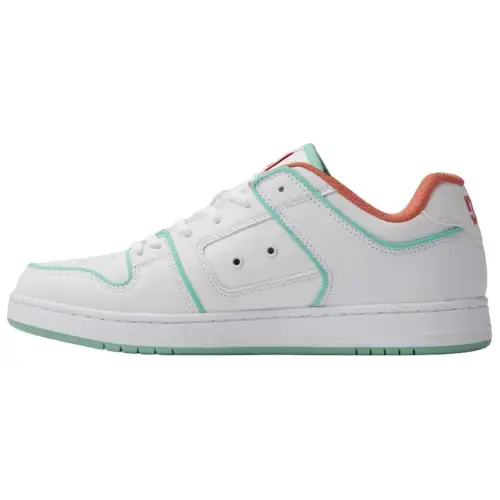 DC Shoes Manteca Se Leather Low top Skateboard Shoes Men's White Green