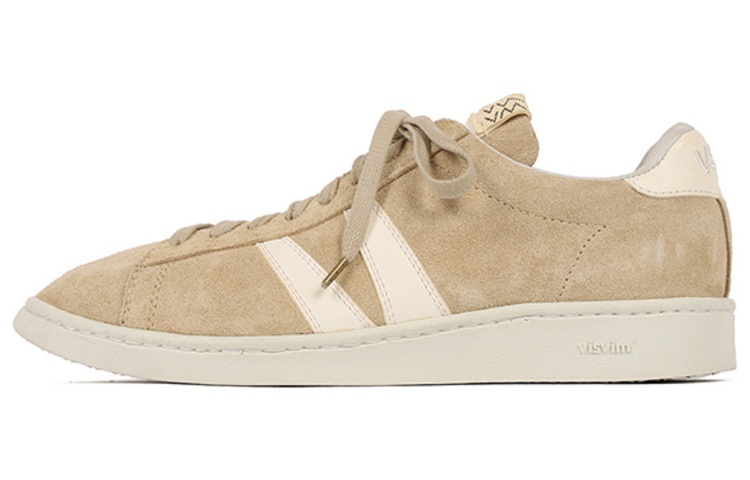 Visvim Corda Folk Leather Stylish Skateboarding Shoes Men's Light Brown