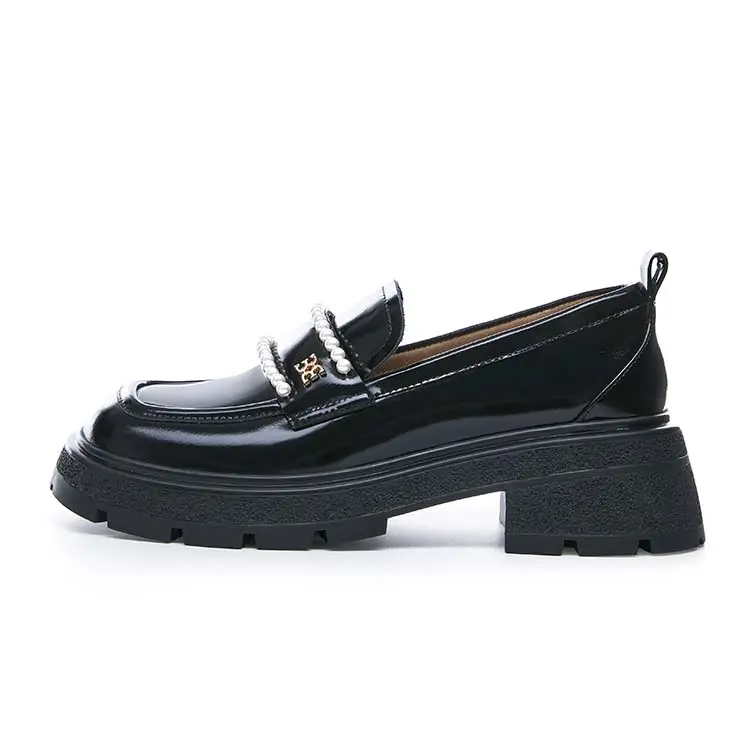 Marie Claire Leather Loafers Women's Midnight Paris Black