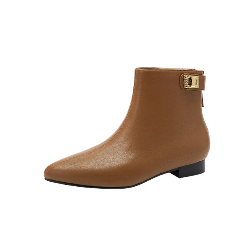 HARSON Ankle Boots Women's Brown/Black/Ecru