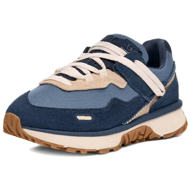 UGG RetroFi Textile, Split Cow Leather Low top Casual Shoes Men's Blue Beige