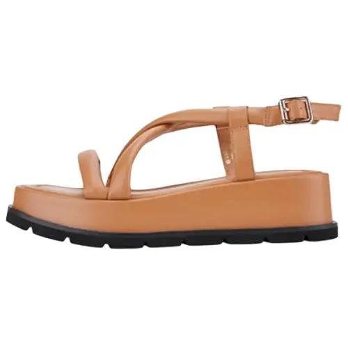 D FUSE SCANDINAVIA Microfiber Leather One Strap Sandals 5CM Women's