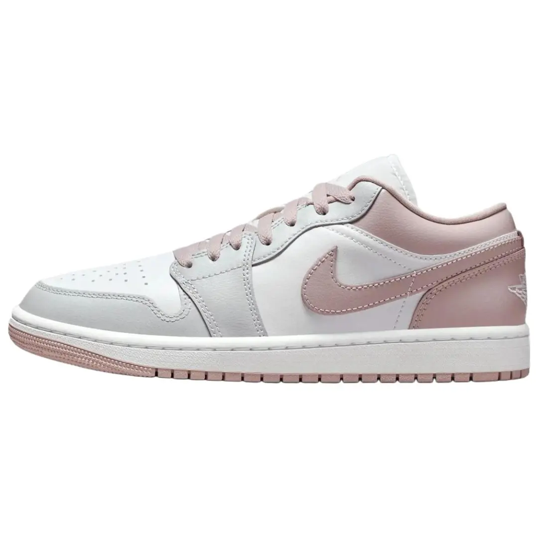 Jordan Air Jordan 1 Low top Vintage Basketball Shoes Women's Pink White