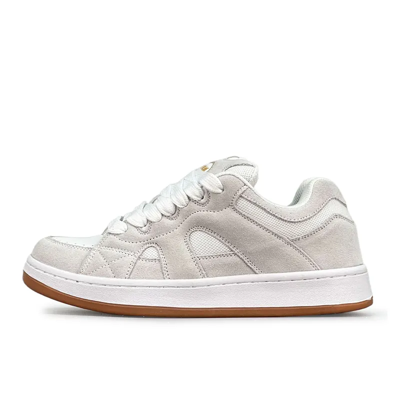 LuzaoT SUPER DRAG Puffy Shoes Low top Skateboard Shoes Unisex Ecru