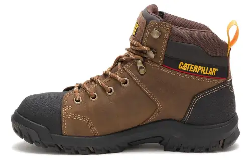 CAT Leather Waterproof Short Outdoor Boots Women's Dark Brown