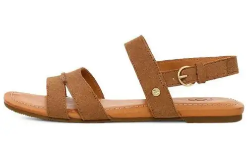 UGG Cow Split Leather Stylish Sandal Women's Chestnut