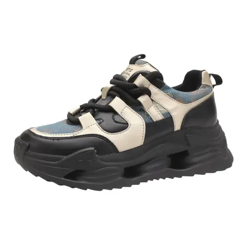 D FUSE SCANDINAVIA Cow Split Leather Low top Chunky Sneakers Women's