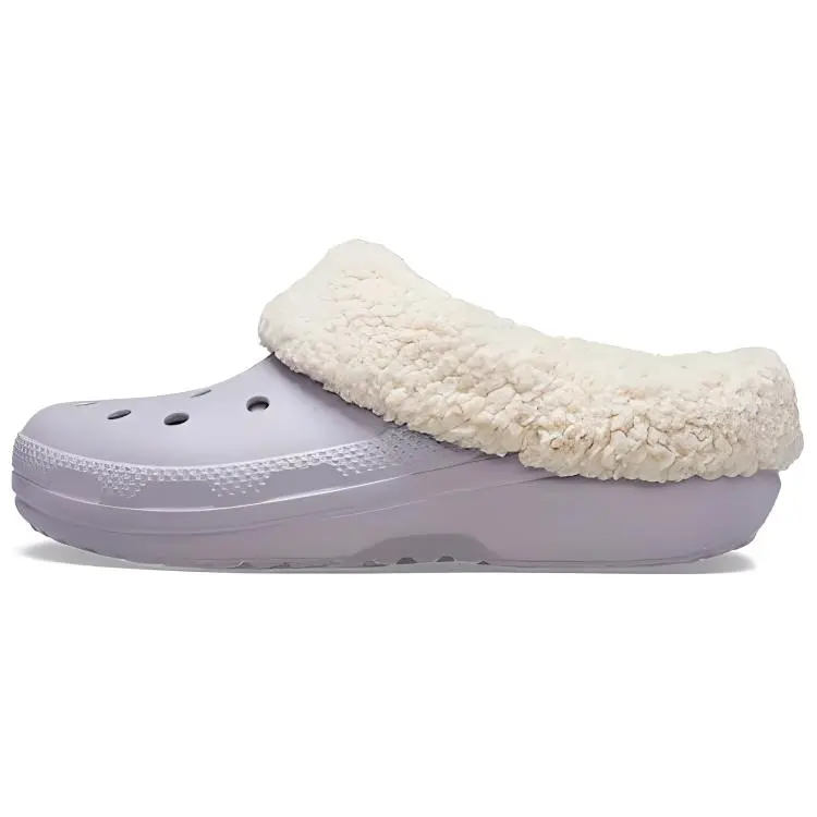 Crocs Classic Roll Up Fleece Lined Clogs Women's Light Purple